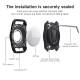 Waterproof IPX7 AirTag holder for key ring or pet collar - Black