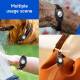 Waterproof IPX7 AirTag holder for key ring or pet collar - Black