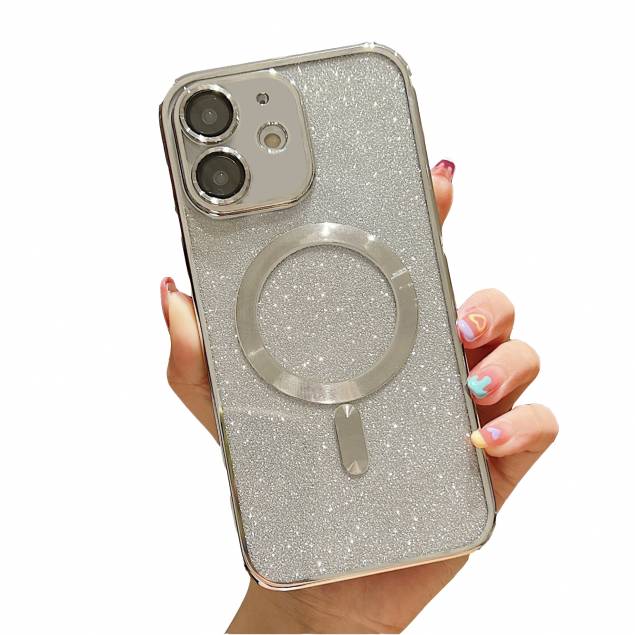 Sparkle Case with MagSafe for iPhone 13 Pro Max - Clear, Silver