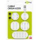 Goobay self-adhesive cable holders in stable rubber - 5 different - White