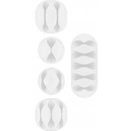  Goobay self-adhesive cable holders in stable rubber - 5 different - White