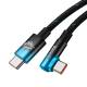 Baseus MVP hardened USB to USB-C cable with angle - 2m - Red