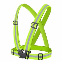 Adjustable reflective vest / harness for both adults and children - Yellow