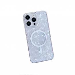  iPhone 12 / 12 Pro MagSafe cover with mother-of-pearl effect - White
