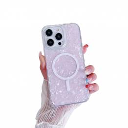 iPhone 12 / 12 Pro MagSafe cover with mother-of-pearl effect - Pink