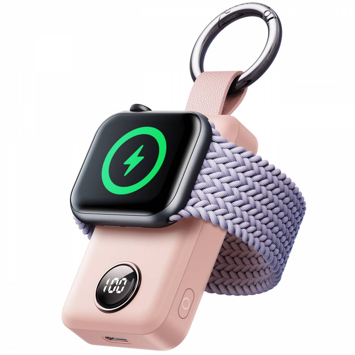 Joyroom Apple Watch power bank with display 2 000mAh 3W Pink CablesForMac