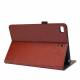 iPad Mini 6 cover with flap and Pencil space - Brown faux leather