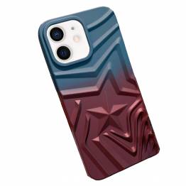 iPhone 12 / 12 Pro cover with 3D star - Blue/Red