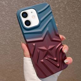  iPhone 12 / 12 Pro cover with 3D star - Blue/Red
