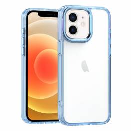 Protective and transparent iPhone 12 / 12 Pro case - Blue edge