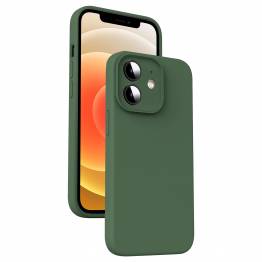 Silicone iPhone 12 cover with microfiber lining - Green