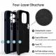 Silicone iPhone 12 case with microfiber lining - Black