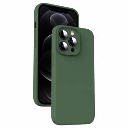 Silicone iPhone 12 Pro case with microfiber lining - Green