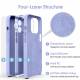 Silicone iPhone 12 Pro case with microfiber lining - Purple