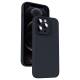 Silicone iPhone 12 Pro case with microfiber lining - Black