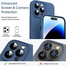  Silicone iPhone 12 Pro case with microfiber lining - Dark blue
