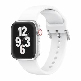 Silicone strap with metal buckle for Apple Watch 42/44/45/49mm - White