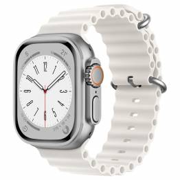 Ocean Silicone Strap for Apple Watch 42/44/45/49mm - White