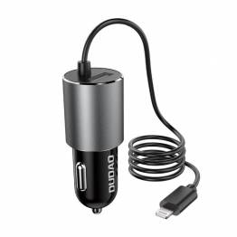 Dudao car charger with USB-A port and fixed 80cm Lightning cable - 17W
