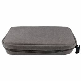 Rectangular bag for cables and chargers - 23 x 11 x 5 cm - Dark grey