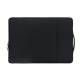Protective sleeve with plush lining and front pocket - 13.3" - Black