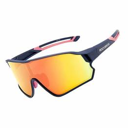 RockBros Polarized Cycling Glasses with Case - Black/Yellow
