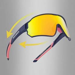  RockBros Polarized Cycling Glasses with Case - Black/Yellow