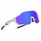 RockBros Polarized Cycling Glasses with Case and Prescription Lens Frame - White/Blue