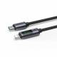 Joyroom Woven USB-C to Lightning Cable with Display - 1.2m - Black