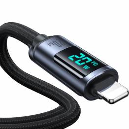  Joyroom Woven USB-C to Lightning Cable with Display - 1.2m - Black