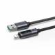 Joyroom Woven USB to Lightning Cable with Display - 1.2m - Black