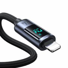  Joyroom Woven USB to Lightning Cable with Display - 1.2m - Black
