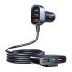 Joyroom 5-port (3+2) QC3.0 USB 31W car charger w extension f rear seat