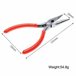  Pointed pliers with serrated grip surfaces and cutting edge - 13 cm - Yellow