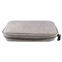 Rectangular bag for cables and chargers - 23 x 11 x 5 cm - Light grey