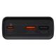 Baseus Adaman Metal 30W PD Powerbank with USB-C Cable - 20,000mAh - Black