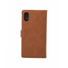 iPhone X/XS cover med kortholder - med Spænde Brun