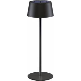 Rechargeable, waterproof, and solar-powered table lamp with touch control - Black