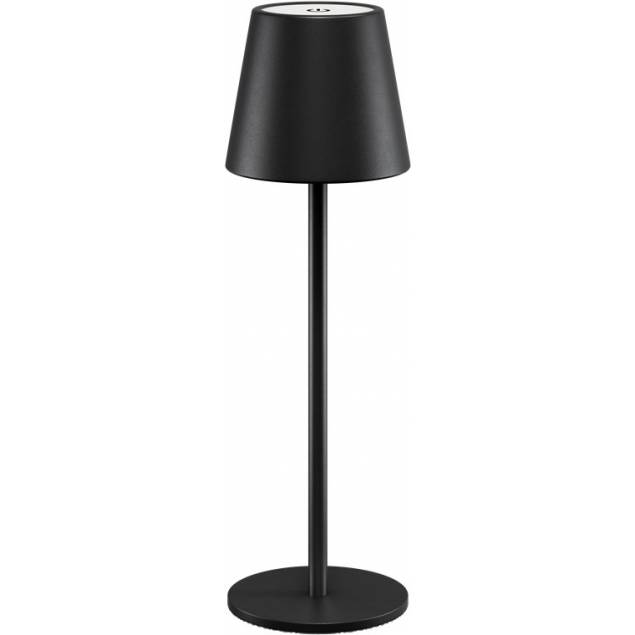 Rechargeable and waterproof table lamp with touch control - Black