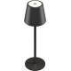 Rechargeable and waterproof table lamp with touch control - Black