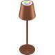 Rechargeable and waterproof RGBW LED table lamp with colored light and touch control - Bronze