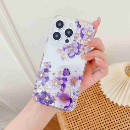  iPhone 12 / 12 Pro case with purple flowers