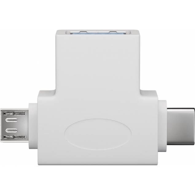 USB to USB-C and MicroUSB multi USB adapter