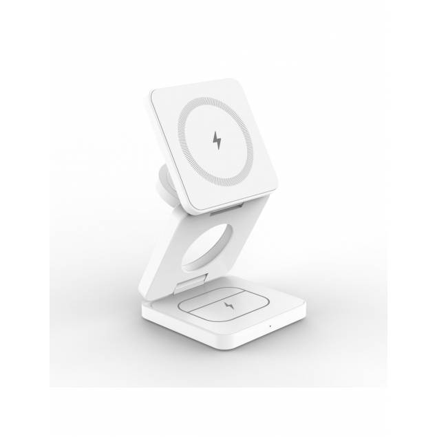 Pocket-size foldable 3-in-1 Qi2 wireless charger