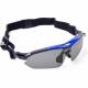 RockBros polarized cycling glasses with 4 lenses, case, and prescription lens frame - Black/Blue