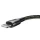 Baseus Cafule durable woven Lightning cable - 1m - Black/Grey