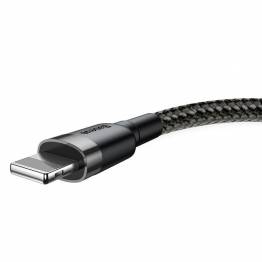  Baseus Cafule durable woven Lightning cable - 1m - Black/Grey