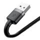 Baseus Cafule durable woven Lightning cable - 1m - Black/Grey