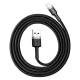 Baseus Cafule durable woven Lightning cable - 1m - Black/Grey