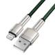 Baseus Metal durable woven Lightning cable - 1m - Green/Grey